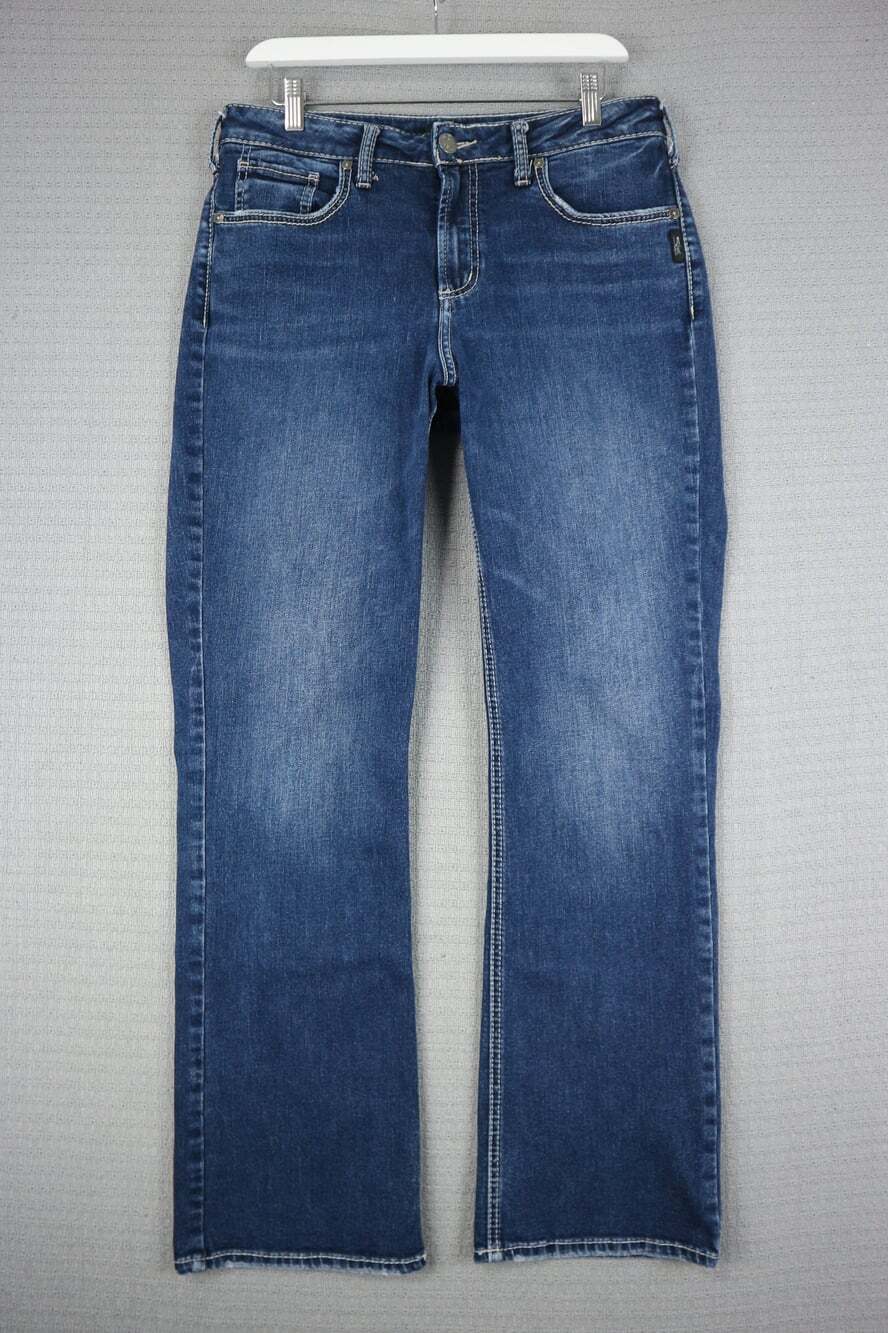 Silver Jeans Co Avery Slim Boot Blue Denim Womens 32x31